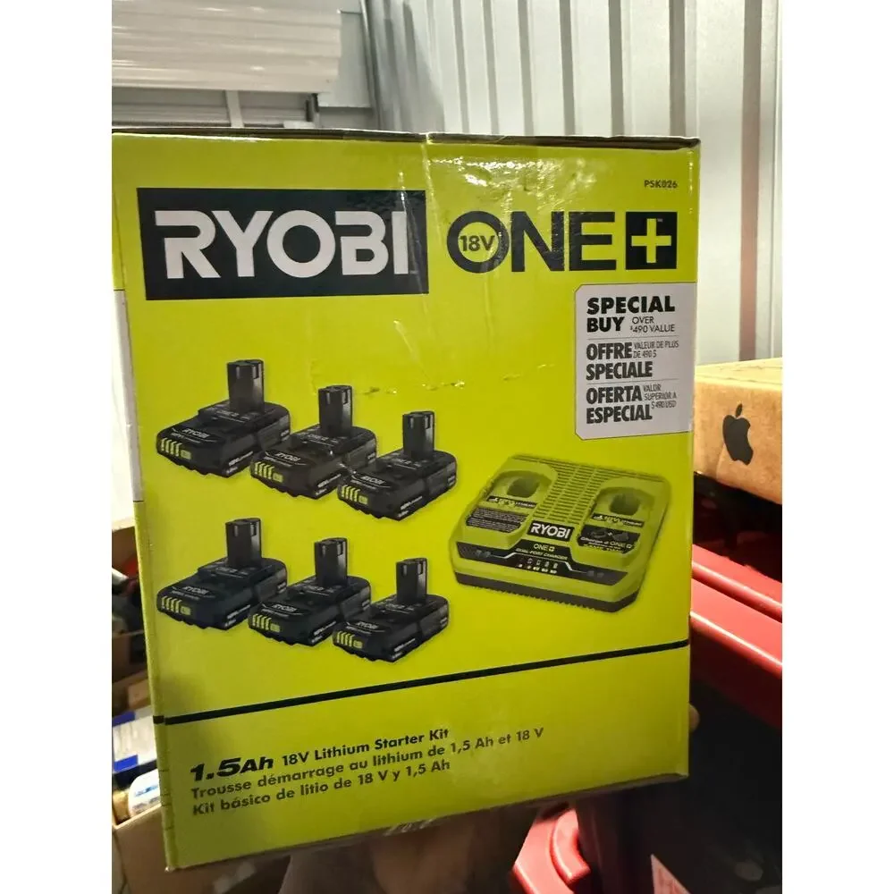 Ryobi ONE+ 18V Battery Kit 6 Pack + Dual Charger Lithium Starter Set - Picture 8 of 8